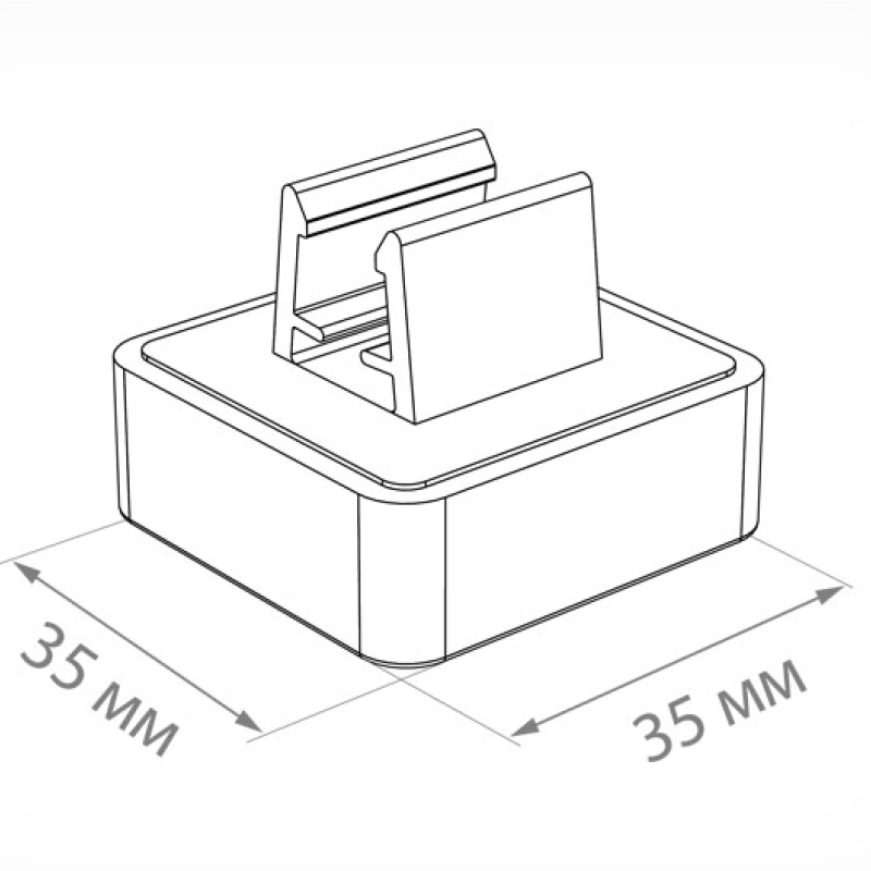 MAGNET-90 Магнітний тримач рамки під кутом 90 ° відносно поверхні, БІЛІ