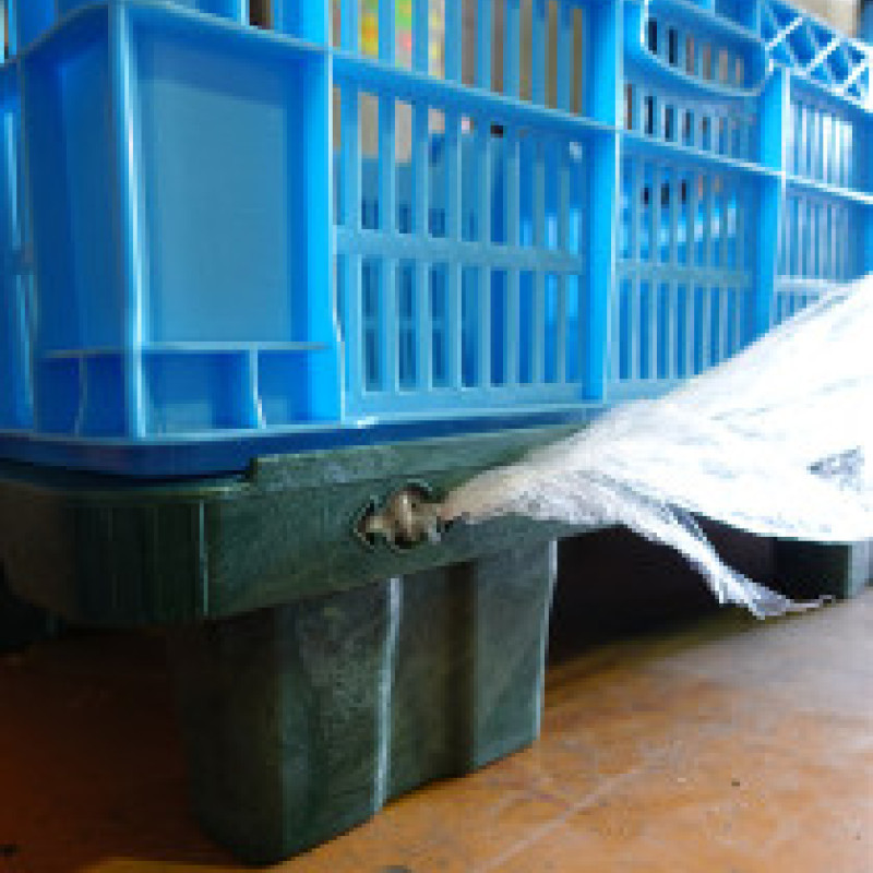 Палета полімерна зелена 1200х800х140 (тип 2)