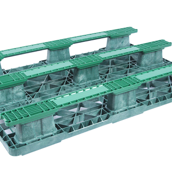 Палета полімерна 1200х800х160 (приставні полоззя, вторинка) тип 2