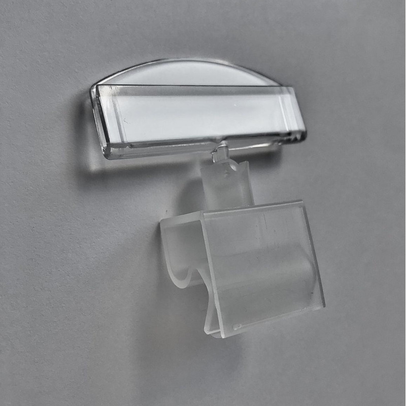 CL-CLIP Цінникотримач на кліпсі прорзорий