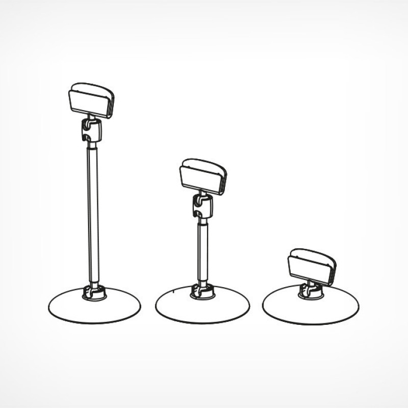 Цінникотримач на круглій підставці BASE-CLIP прозорий, ніжка 5 см