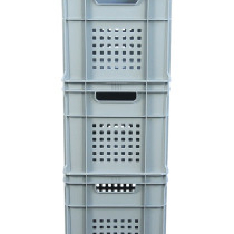 Ящик пластиковий 400х300х270 мм перфорований із суцільним дном