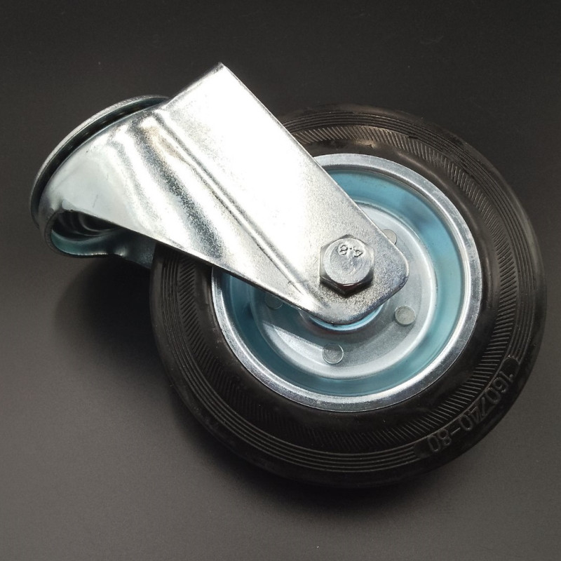 Колесо 160 мм у поворотному кронштейні з отвором, Польща