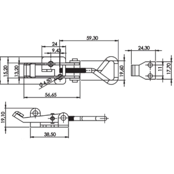 Замок важільний RZ 331-3