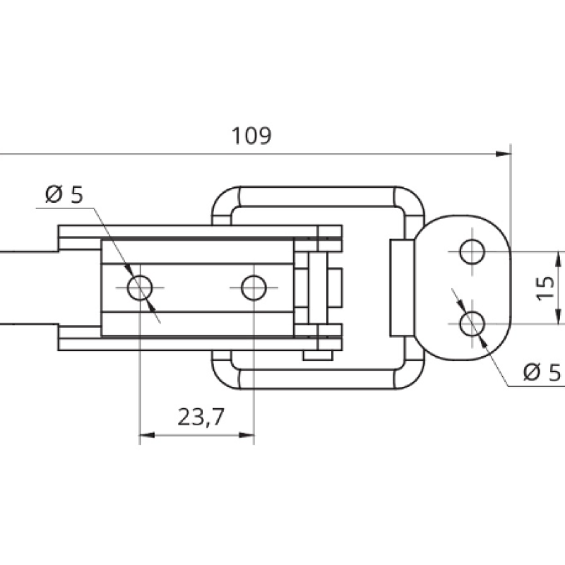 Замок важільний накладний RZ 331-1