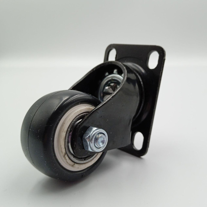 Колесо меблеве 40 мм в поворотному кронштейні з майданчиком