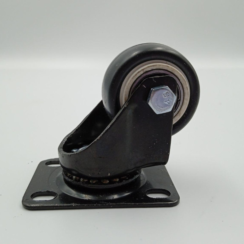 Колесо меблеве 40 мм в поворотному кронштейні з майданчиком