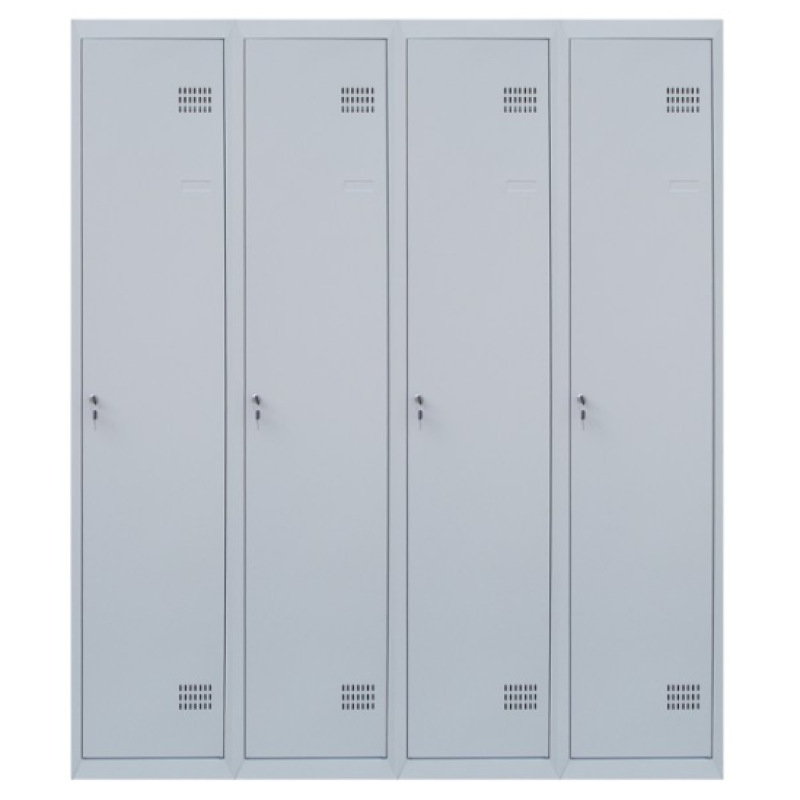 Шафа для одягу 1800х1600х500 мм металева чотирьохкамерна, однорівнева (без пдв)