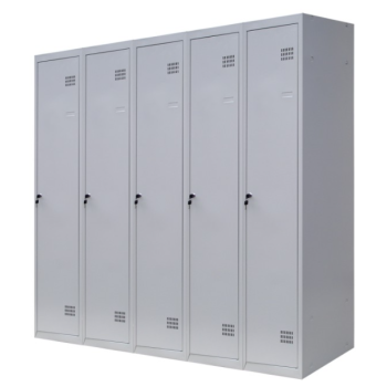 Шафа для одягу 1800х1500х500 мм металева п'ятикамерна, однорівнева (без пдв)