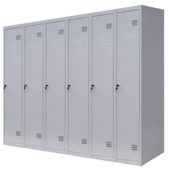 Шафа для одягу 1800х2400х500 мм металева шестикамерна, однорівнева (без пдв)