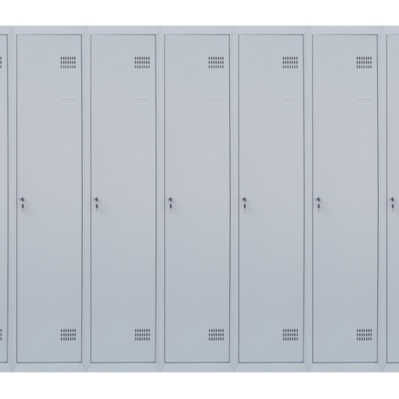 Шафа для одягу 1800х2100х500 мм металева семикамерна, однорівнева (без пдв)