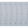 Шафа для одягу 1800х2800х500 мм металева семикамерна, однорівнева (без пдв)