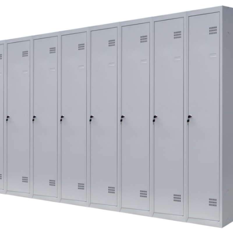 Шафа для одягу 1800х3200х500 мм металева вісьмикамерна, однорівнева (без пдв)