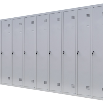 Шафа для одягу 1800х3000х500 мм металева десятикамерна, однорівнева (без ддв)