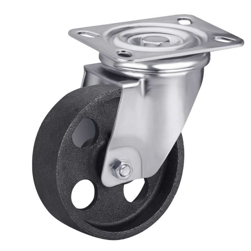 Колесо чавунне у термостійкому кронштейні, 100 мм, +350°