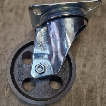 Колесо чавунне у термостійкому кронштейні, 100 мм, +350°