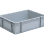Ящик-контейнер 400*300*120 пластиковий сірий суцільний