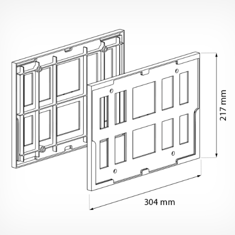 TF-A4 Комплект з 2-х рамок на купівельний візок Зелений