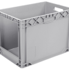 Ящик пластиковий 600х400х420 з вирізом сірий