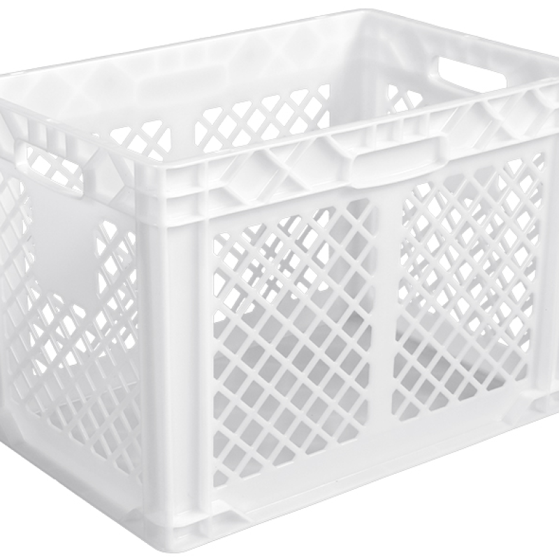 Ящик пластиковий 600*400*420 мм білий, дно суцільне