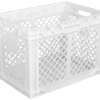 Ящик пластиковий 600*400*420 мм білий, дно перфороване