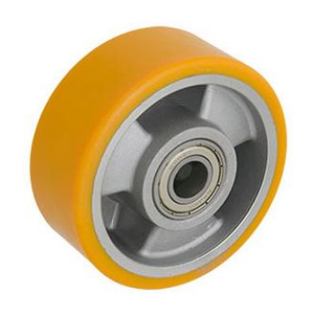 Колесо без кронштейна 125 мм, навантаження 300 кг, алюміній/поліуретан