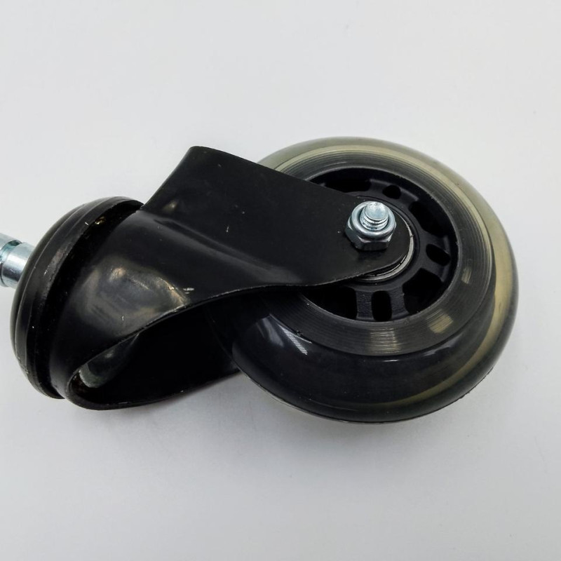 Колесо 75 мм поворотне зі шпилькою М11 (силікон, 55 кг)