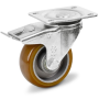 Колесо 100 мм, навантаження 300 кг, поліуретан із поворотним посиленим кронштейном і гальмом