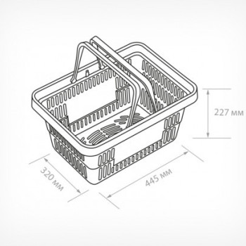 Кошик покупця 20 л червоний