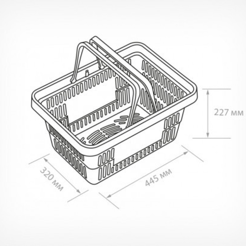 Кошик покупця 20 л червоний