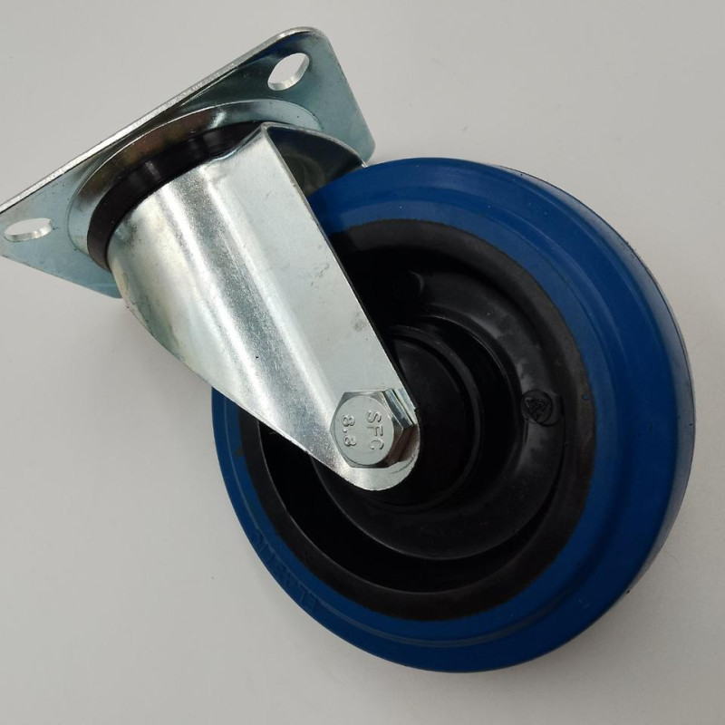 Колесо поворотне еластична гума/поліамід, 125 мм (200 кг)