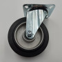 Колесо поворотне, еластична гума, 125 мм, 180 кг
