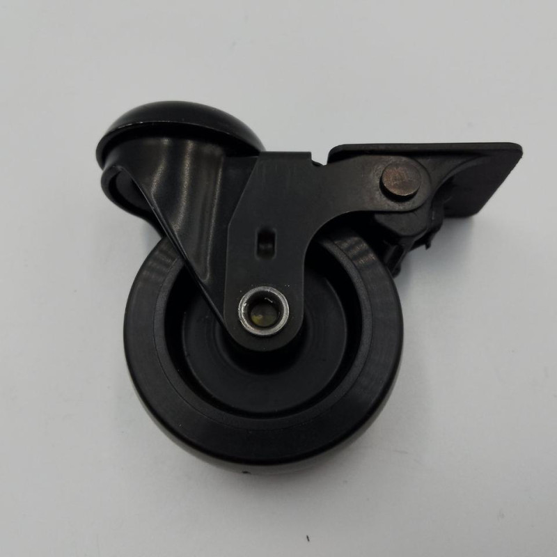 Колесо меблеве 50 мм поворотне з гальмом (50 кг, під М10)