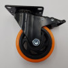 Колесо меблеве 100 мм поворотне з гальмом (100 кг)